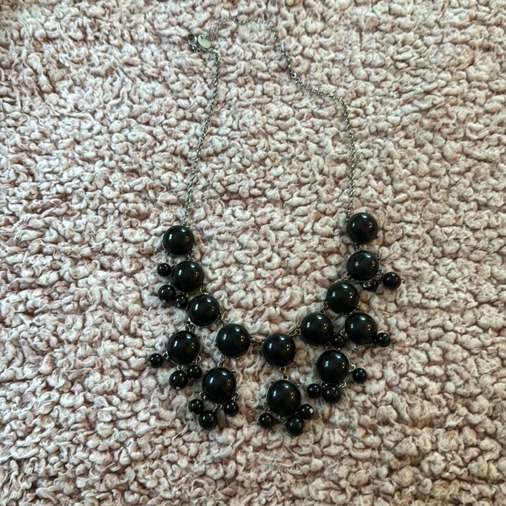 Black and Silver Bubble Necklace